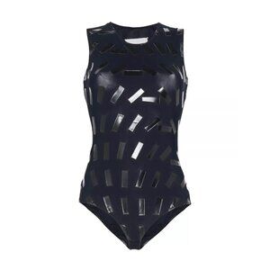 Maison Margiela Black Stretch Bodysuit High-End Brand Size XS NWT